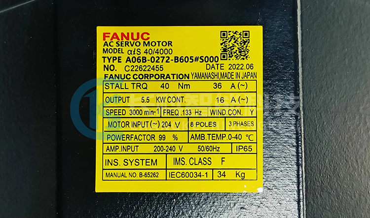 發(fā)那科伺服電機(jī)A06B-0272-B605#S000